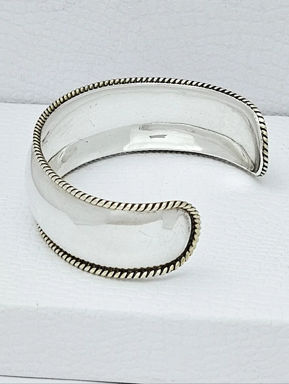 Silpada Rare Sterling Silver Braided/Twisted Brass Vintage Cuff XB168/B0168